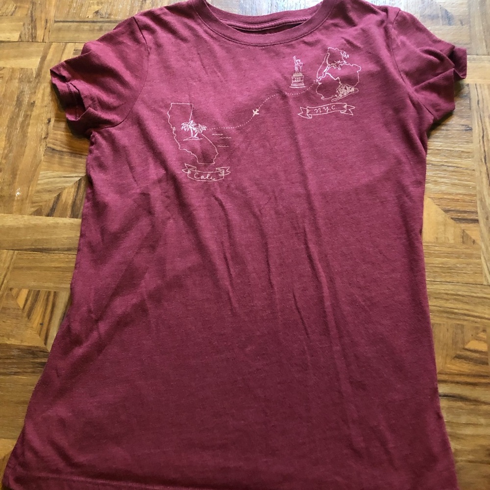 aeropostale tee burgundy